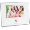 Pavilion - Sweet 16 Sixteen - 4x6 Silver & White Easel Back Glass Picture Frame