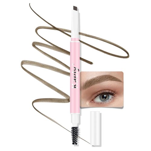 Waterproof Eyebrow Pencil, Professional Makeup Micro Brow Pencil, Double-ended ultra-fine eyebrow pencil, Ultra-Fine Mechanical Pencil (1, 04#Light Brown)