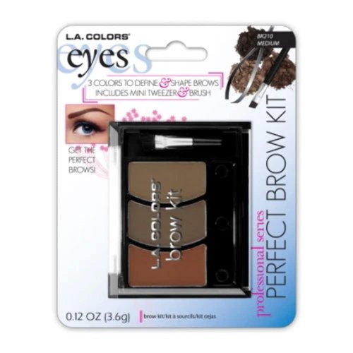 L.A. COLORS Perfect Brow Kit, Medium CBK210A