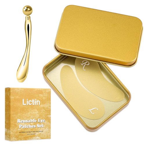 Lictin Reusable Eye Patches, Silicone Under Eye Patches with Lifting Effect to Relieve Wrinkles a...