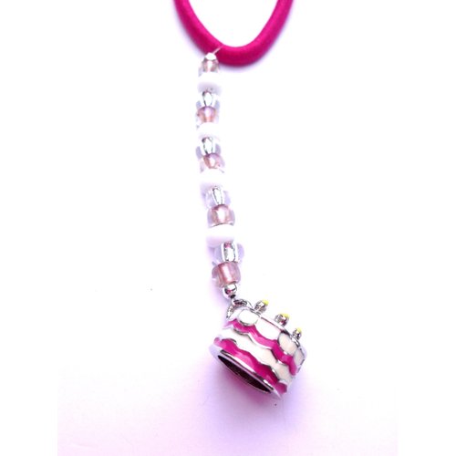 Birthday Cake Charm TagTailz Unique Fashion Accessory Gifts for Girls - Gifts for Tweens Tie them anywhere!!!