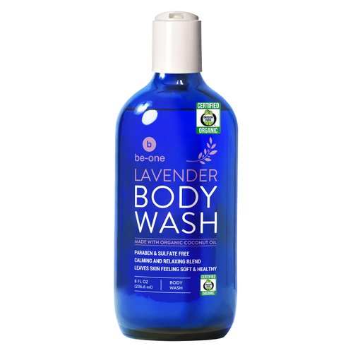 Certified Organic Lavender Body Wash by Be-One - Paraben & Sulfate Free - Moisturizing - Sensitive Skin - All Natural - Organic Soap - For Men & Women - Gentle - Eczema - Vegan - Made in USA
