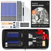 Shuttle Art Sketching and Drawing Pencils Set, 37-Piece Professional Sketch Pencils Set in Zipper Carry Case, Drawing Kit Art Supplies with Graphite Charcoal Sticks Tool Sketch book for Adults Kids
