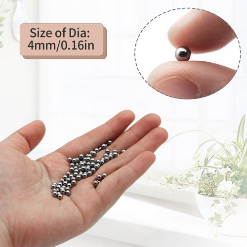 Agidea 200PCS Paint Mixing Balls, Nail Polish Mixing Balls, 316 Stainless Steel Bearing Balls, 4mm/apr. 0.16”