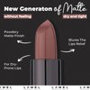 Lamel Powder Drop Lipstick – Long Lasting Matte Lipstick With Creamy & Hydrating Formula, Buildable Finish – Brown Lipstick – 402 Cold Beige