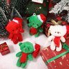 Blueweenly 24 Pcs Christmas Small Stuffed Bear 4.5 Inch Mini Plush Bear Stuffed Animal Keychains with Hat and Scarf for Christmas Tree Hanging Decorations Stocking Stuffers Birthday Party Favors