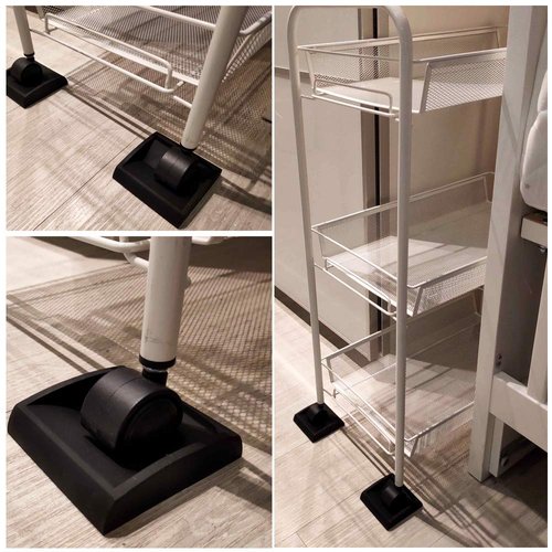 WELLGO Bed Stoppers & Furniture Cups 3"x3" - Premium Silicone Casters Furniture Wheel Stoppers fit All Wheels of Furniture, Sofa Bed Chairs-Made up of Solid Silicone Prevents Scratches (4Pack)