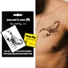 INKARTLINK Temporary Tattoos, Semi Permanent Tattoo Adult Art Design Waterproof Temp Tattoo Party Favors Tattoo Stickers Realistic Look, No Adhesive, Lasts 1-2 Weeks (Scorpion)