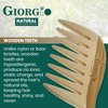 Giorgio GIONAT8 Small Natural Wooden Comb Hair Detangler Wide Tooth Comb for Curly Hair, Bamboo and Beechwood Hair Combs for Thick Hair, Organic Wooden Hair Comb Perfect for Use with Long Thick Hair