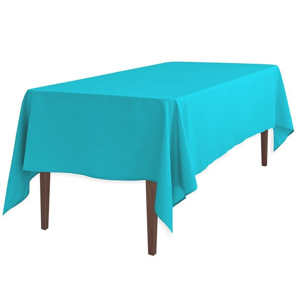 LinenTablecloth 60 x 102-Inch Rectangular Polyester Tablecloth Turquoise