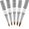 Accmor 3D Nail Art Brush for Acrylic Powder, Kolinsky Acrylic Nail Brush, Silver Metal with Non-Slip Handle (Size # 2)