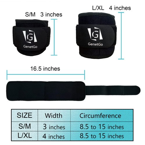 Bicep & Tricep Tendonitis Brace Compression Sleeve - Pain Relief for Bicep and Tricep Muscle Strains, Upper Arm Support (S/M Width-3")