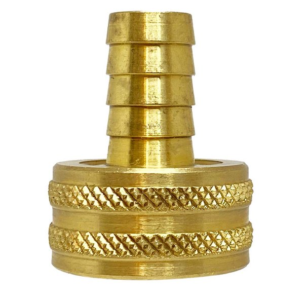 Anderson Metals - 07046-0812 Brass Garden Hose Swivel Fitting, Connector, 1/2" Barb x 3/4" Female Hose