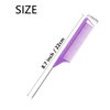 Virtue morals 32 Pieces Carbon Fiber Hair Parting Comb Purple Rat Tail Comb Stainless Steel Pintail Comb Anti Static Heat Resistant Hairdressing Comb for Braids Hair Cutting Hairdressing Styling Tools