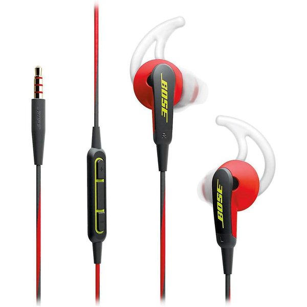 Bose SoundSport In-Ear Headphones w/Mic (Apple) (Red) (Renewed)