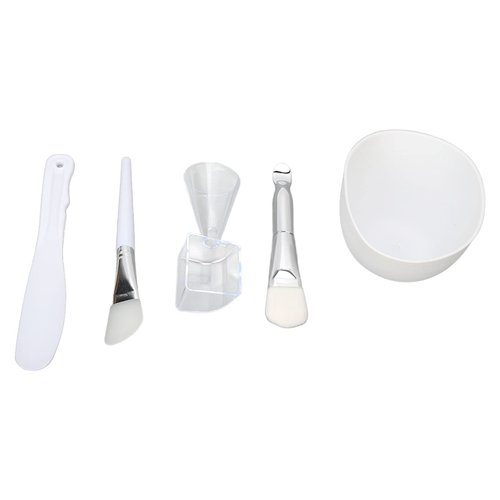 5 in 1 DIY Facemask Mixing Tool Kit, Facial Mask Mixing Bowl Set, Face Mask Mixing Bowl Set, Silicone Brush Soft Bristle Brush Mixing Bowl Spatula Measuring Cup Set