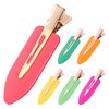 Medoca 6 Pcs No Crease Hair Clips - Creaseless No bend Hair Clip for Styling- Makeup Hair Clips for Women and Girls - Flat Hair Clips for Bangs Hair styling Salon Skincare Clips - Colorful