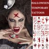 20 Pcs Halloween Body Face Scar Realistic Temporary Tattoos for Men Women,Fake Bloody Wound Stitch Scar Scab Horror Zombie Halloween Masquerade Waterproof Makeup Tattoo Stickers