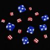 ROFIBUT 4th of July Press on Toenails Short Square Fake Toe Nails Glossy Independence Day False Nails with Blue Star Design Patriotic Cute Red White Full Cover Stick on Toenails for Women Girls 24Pcs