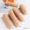 Fcozpjk Silicone Practice Fingers for Acrylic Nails, 5PCS Soft Fake Fingers for Nails With 96PCS False Nail Tips, Nail Training Mannequin Finger, Nail Practice Hand for Acrylic Nail Kit