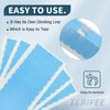 TERIFEE 60PCS Hair Extension Tape,Blue Double Sided Tape in Human Hair Extensions Tape Replacement 1.57 x 0.31 Inch Tape Tabs for Hair Extensions