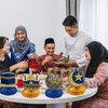 Ramadan Mubarak Honeycomb Centerpiece Decoration Table Toppers Eid Mubarak Holiday Party Honeycomb Desk Toppers Party Supplies Ramadan Kareem Honeycomb Table Centerpieces Party Favors - 6 Counts