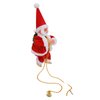 RUIXIA Christmas Electric Singing Santa Claus Dolls Climbing Rope Ladder Musical Plush Toys Twerking Tree Hanging Ornaments Dancing Figure Xmas Birthday Gifts Home Decorations