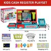 HYES Kids Cash Register Toy Playset with Real Calculator, Toddler Pretend Play Store incl Scanner/Credit Card/Play Money/Conveyor/Food Toys, Learning Toys Gifts for Boys Ages 4-8 8-12, Red
