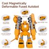 WixbFyn Magnetic Transform Engineering Car Converting Robot Assembled Toys Set with Storage Box DIY Assembled Educational Creativity Puzzle Robot Building Blocks Toy for Boys and Girls Aged 3-9