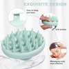 Meartchy Silicone Scalp Massager, Scalp Scrubber for Hair Growth with Soft Bristles, Scalp Exfoliator Brush Dandruff Removal Shampoo Brush for Wet Dry Scalp Care (Mint Green)