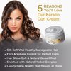 Vitamins Leave in Conditioner Cream - Indulgent Anti Frizz Conditioning for Curly Hair - Curl Defining Styling Detangler for Thick Coarse Natural Dry Damaged Hair (Keratin)