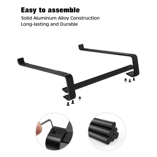 Thibault Aluminum Laptop Stand for Desk - Cooling Ergonomic Design - Fits MacBook Air Pro/DELL/HP/Lenovo/ThinkPad/Alienware - 13/14/15.6/16 -Easy Assembly- Ventilated Laptop Stand for Optimal Airflow