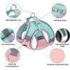 AIITLE Durable Dog Harness and Leash Set for Walking, Step in Vest Harness, Reflective Bands, Soft Breathable Pet Supplies, for Extra Small Dogs and House Cats Turquoise-Pink XXXS