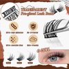 Calphdiar Self Adhesive Eyelashes Reusable Self Adhesive Lash Clusters Kit Natural Self Adhesive Lashes No Glue Eyelash Clusters C Curl Press on Lash Clusters 10-14MM DIY Cluster Eyelash Extensions