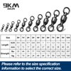 9KM DWLIFE Ball Bearing Swivels Copper Stainless Steel Solid Welded Ring Black Nickel High Strength Connector Saltwater Freshwater Fishing Tackle