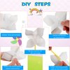 60 Pcs DIY Paper Pinwheels Bulk White Windmills Blank Paper Pinwheels for Kids DIY Painting Handwork Craft Activities Party Favors