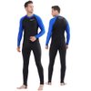 COPOZZ Diving Skin, Men Women Youth Thin Wetsuit Rash Guard- Full Body UV Protection - for Diving Snorkeling Surfing Spearfishing Sport Skin (Black/Navy-Blue, Medium for Men)
