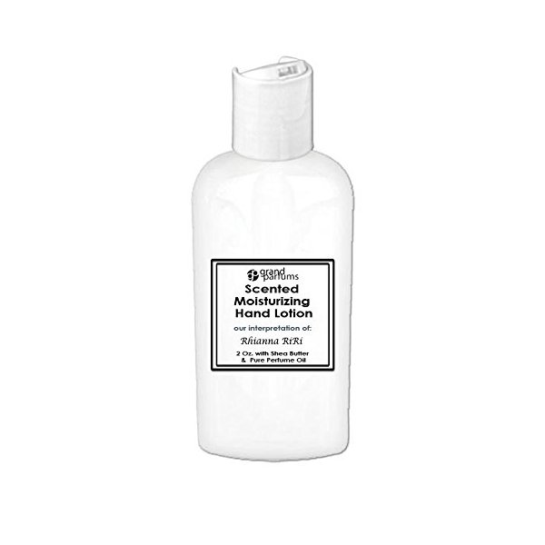 Grand Parfums 2 Oz Moisturizing Hand Lotion with Shea Butter (Rhianna RiRi) Scented Hand Cream Spa Product, Travel Size Paraben Free