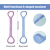 Figure 8 Fitness Resistance Band, Arm Back Shoulder Exercise Elastic Rope Stretch Fitness Band, Foot, Leg, Hand Stretcher, Arm Exerciser for Yoga Pilates Stretching Physical Therapy（Purple and Blue