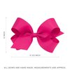 Wee Ones Girls' Classic Grosgrain Hair Bow on a Wrapped Headband, Stylish For All Hair Types, Small King Bow, White