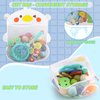 LZZAPJ Baby Bath Toys for Toddlers 1-3, Kid Bathtub Toy with 36 Foam Bath Letter & Number, Fishing Games with Fish Net, Water Pool Toy with Storage Bag, Shower Toy Gift for Boy Girl Infant 1 2 3 4 5 6