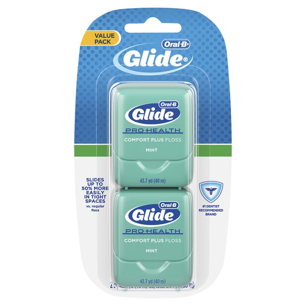 Oral-B Glide Pro-Health Deep Clean Dental Floss, Comfort plus floss, 40 M, Pack of 2