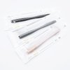 10Pcs Microblading Handles Disposable Manual Microblading Pen Holder with Nano 18 U Shaped Blade Pigment Sponge Sterilized Microblade Holder for Eyebrow Microblading Kit Professional