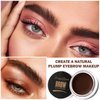 Eyebrow Pomade Brow Gel Pomade,Long Lasting Waterproof and Enhancers Eyebrow Soft Smooth,Eyebrow Makeup Gel with Eyebrow Brush for Girls and Women-Dark Brown