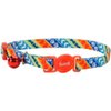 Safe Cat Fashion Adjustable Breakaway Cat Collar, 8-12" Neck by 3/8 Width, Resolve Pattern (1-Unit)