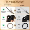 EVITA PERONI 12 Pcs Hair Ties No Damage High Elastics Ponytail Holders for Thick Thin Hair Loop Weave High Stretch Hair Tie for Women Hair Accessories (Black, Brown, Orange, Apricot)