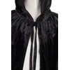 iunoket Kids Black Cloak Hooded Robe Medieval Cosplay Wizard Costume Knight Outfit Halloween Velvet Cape