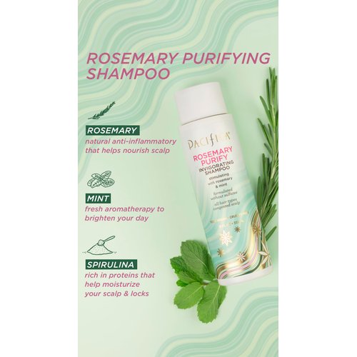Pacifica Clarifying Shampoo – Rosemary Purify Invigorating Shampoo w/Soothing Mint for Detoxing Hair & Scalp Build-Up, Sulfate & Silicone Free - Vegan & Cruelty-Free Dermatologist Tested