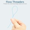 Floss Threaders, Deep Clean Dental Floss Threader for Braces, Bridges, and Implants 210PCS(6Pack),Blue