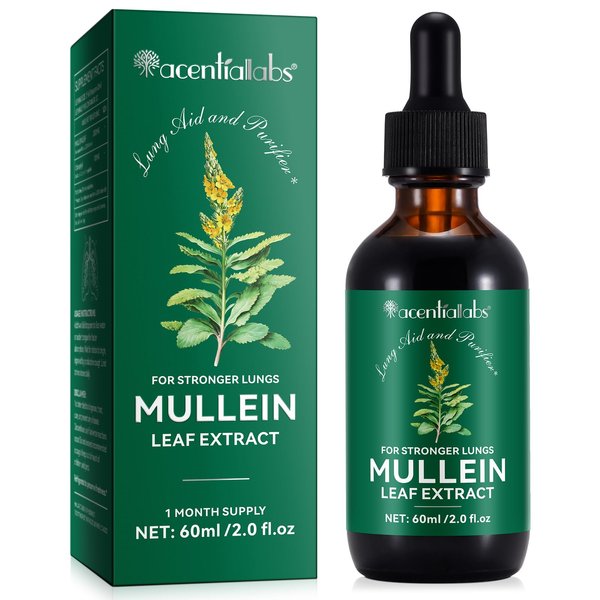 QJCWXIAOX Mullein Drops for Lungs, Mullein Leaf Extract with Chlorophyll,Mullein Leaf Extract for Lung Cleanse and Respiratory Support